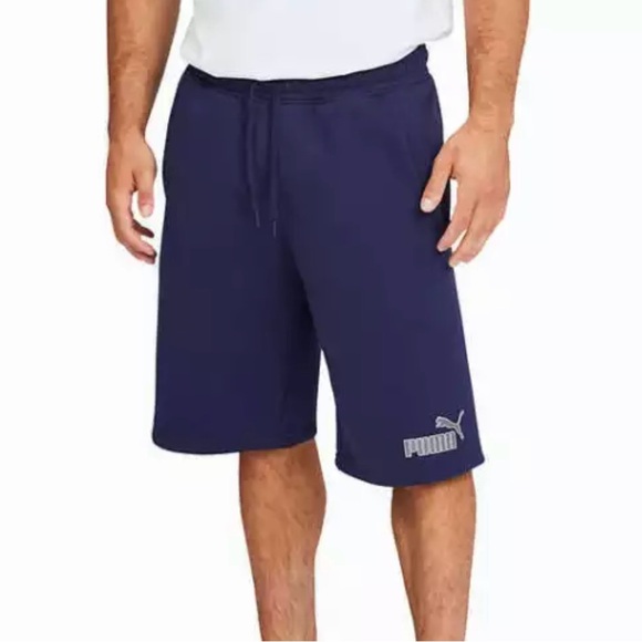 NWT PUMA Pull On Fleece Blue Shorts - Picture 1 of 3